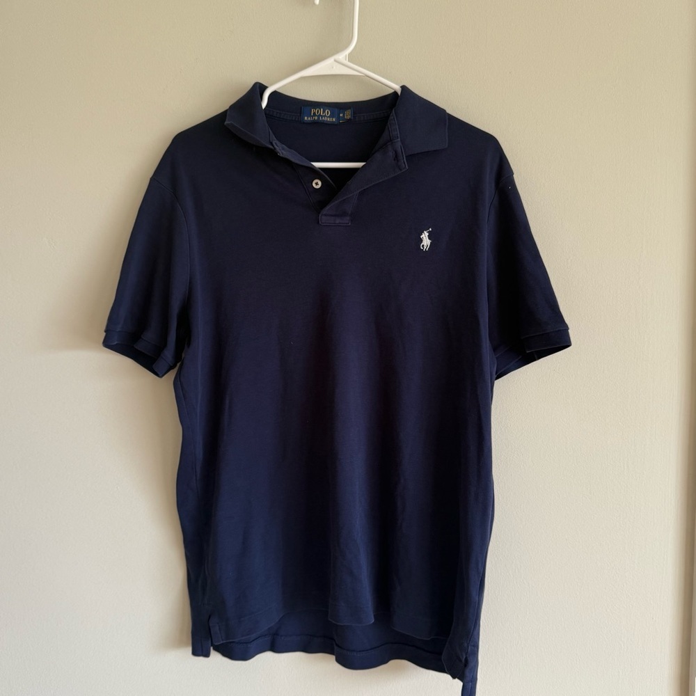 Polo by Ralph Lauren Navy soft cotton polo shirt